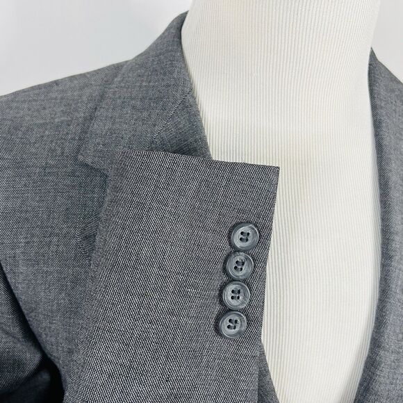Jos A Bank 38R Vintage Sport Coat 100% Wool Gray Two Button Vented Formal - Picture 4 of 7